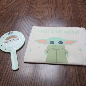 ColourPop Baby Yoda (Grogu) Pouch and Hand Mirror